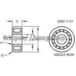 MT1072 - Cylindrical Roller Bearing MT1072