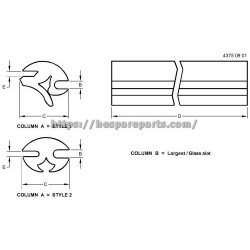 KV13793 - Cab Rear Window Isolator KV13793