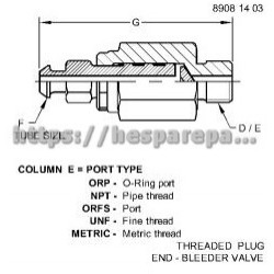 LVU16646 - Bleed Valve LVU16646