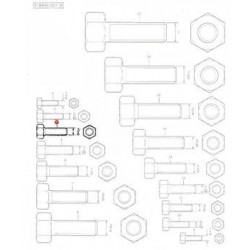 Bolt 3/8" x 1" UNF - 353538X1 - Bolt 3/8" x 1" UNF